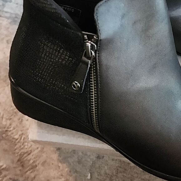 Women's Revere Damascus onyx black lizard 🦎 ♥️ boots 👢 Size 12W NIB - Picture 4 of 13